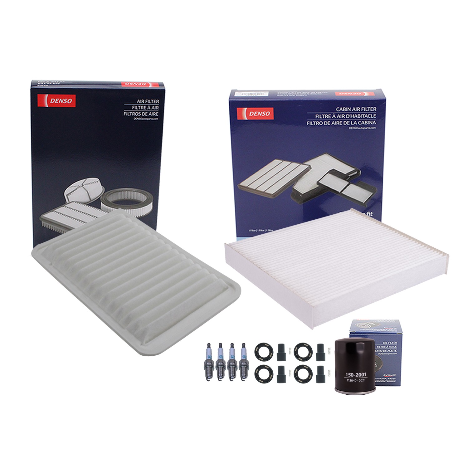 Denso Tune Up Kit 4 Spark Plugs  Boots Kit for Toyota Camry 2.4L L4 2AZ-FE FWD