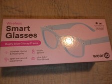 WeariQ Bluetooth Smart Glasses, SS-DustyBC1-Dusty Blue Glossy Frame