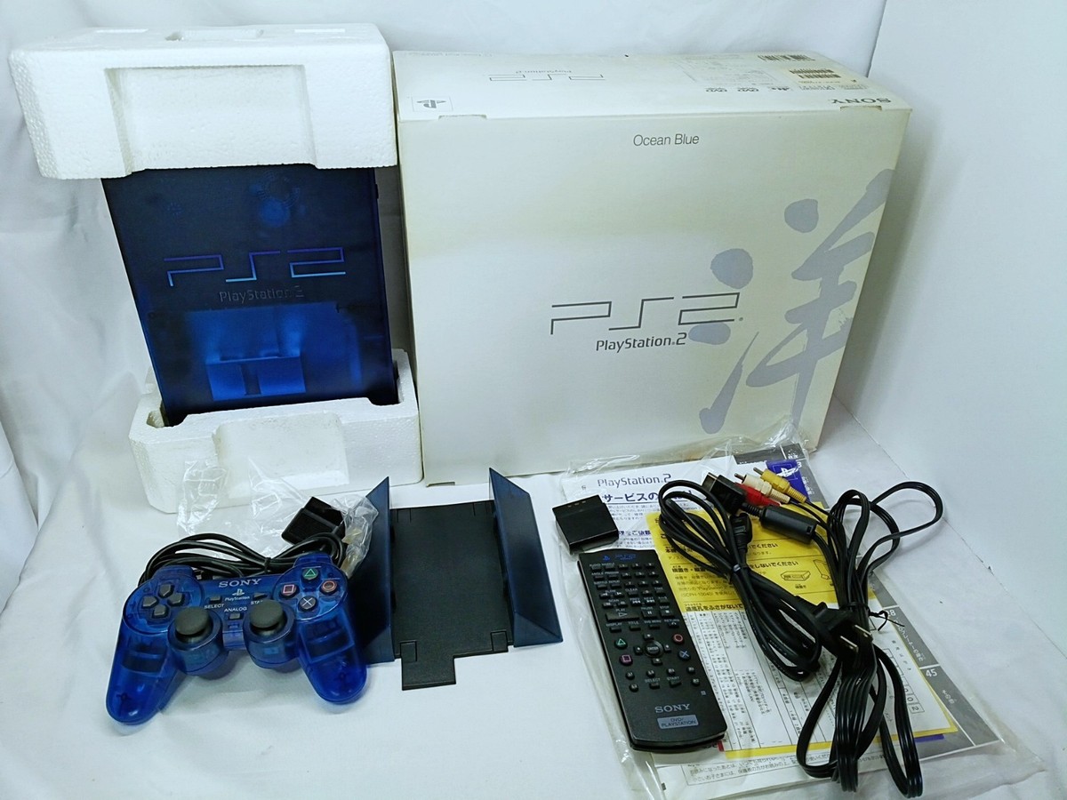 PS2 Ocean Blue Console Box set Playstation2 NTSC-J Japan Tested | eBay