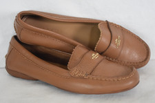Coach Opal Congac Brown Leather Loafers Women's 7.5B