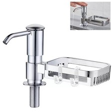 GCGWEQS Soap Dispenser for Kitchen Sink, Built in Pump Chrome