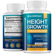 Height Growth Maximizer with Calcium for Bone Strength - Natural Height Pills...