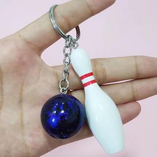 Car Key Chain Bowling Mini Ball Shape Key Ring Holder Commemorate Sports Keyring