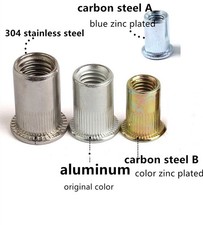 M3 M4 M5 M6 M8 M10M12 Flat Head Threaded Binding Rivet Nut Insert Rivnut Nutsert
