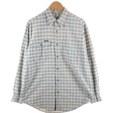 Used Calvin Klein long-sleeved cotton check shirt size M men's