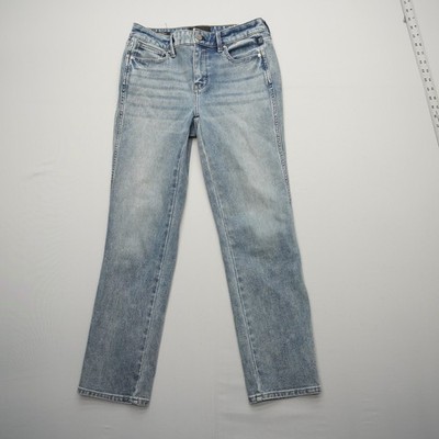 White House Black Market High Rise Straight Sculpt Jeans Size 2 Light Wash