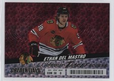 2024-25 Credentials Debut Ticket Access Horizontal Red /99 Ethan Del Mastro 04x2