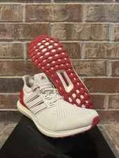 New 14 Adidas UltraBoost 1.0 Running Shoes Chalk White Better Scarlet JR3149 Men