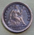 1856 Seated Liberty United States Half Dime EF / XF Details - Lot 1748