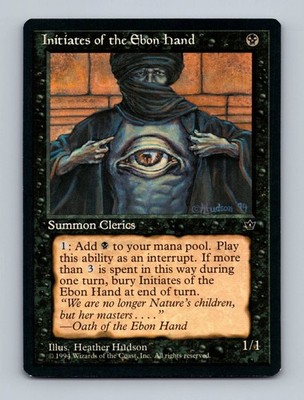 Initiates of the Ebon Hand (Hudson) Fallen Empires Non-Foil MTG MP