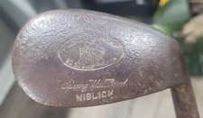 Antique Vintage 2nd St. Phil Spinning Wheel Hickory Wood Shaft Golf Club Niblick