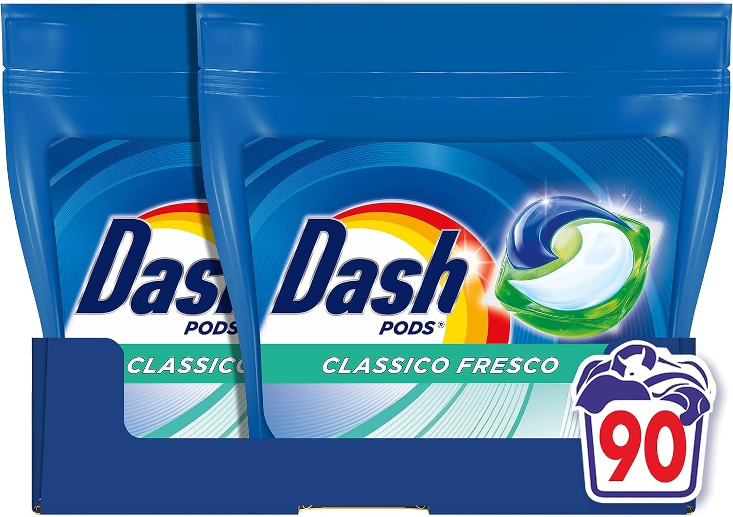 Profumo di Pulito con Dash Pods 90 Lavaggi Classico Fresco Capsule