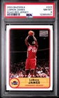 2003 BAZOOKA ROAD RED JERSEY #223 LEBRON JAMES ROOKIE RC PSA 8