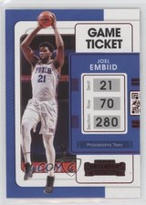 2021-22 Panini Contenders Game Ticket Red Joel Embiid #67 0bg1
