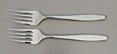 Set Of 2 Easterling Stainless Rhineland Japan Salad Dessert Fork 6 1/4'' Forks