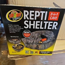 Zoo Med Repti Shelter Gr. M Ø20cm Höhle Wetbox Echsen Schlangen Terrarium /RC-31
