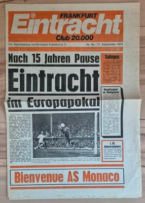 17.09.74 Europa-Cup Eintracht Frankfurt - AS Monaco DFB Deutschland