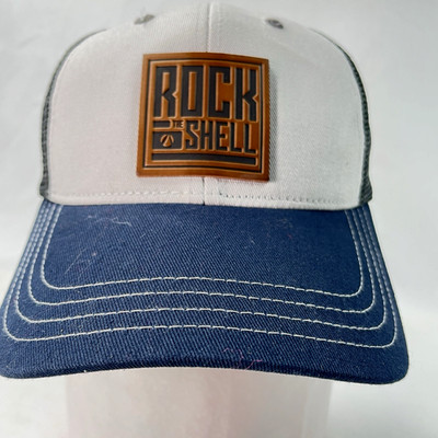 District Rock the Shell Hat Cap Snap Back Blue Gray Mesh Trucker Unisex