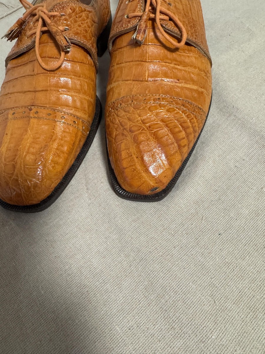 David Eden Shoes Mens Size 9.5 Made in Italy Alligator  display picture 1