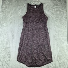 Prana Emerald lake Dress Women XL Deep Pine Spots Pockets Stretch Outdoor Travel