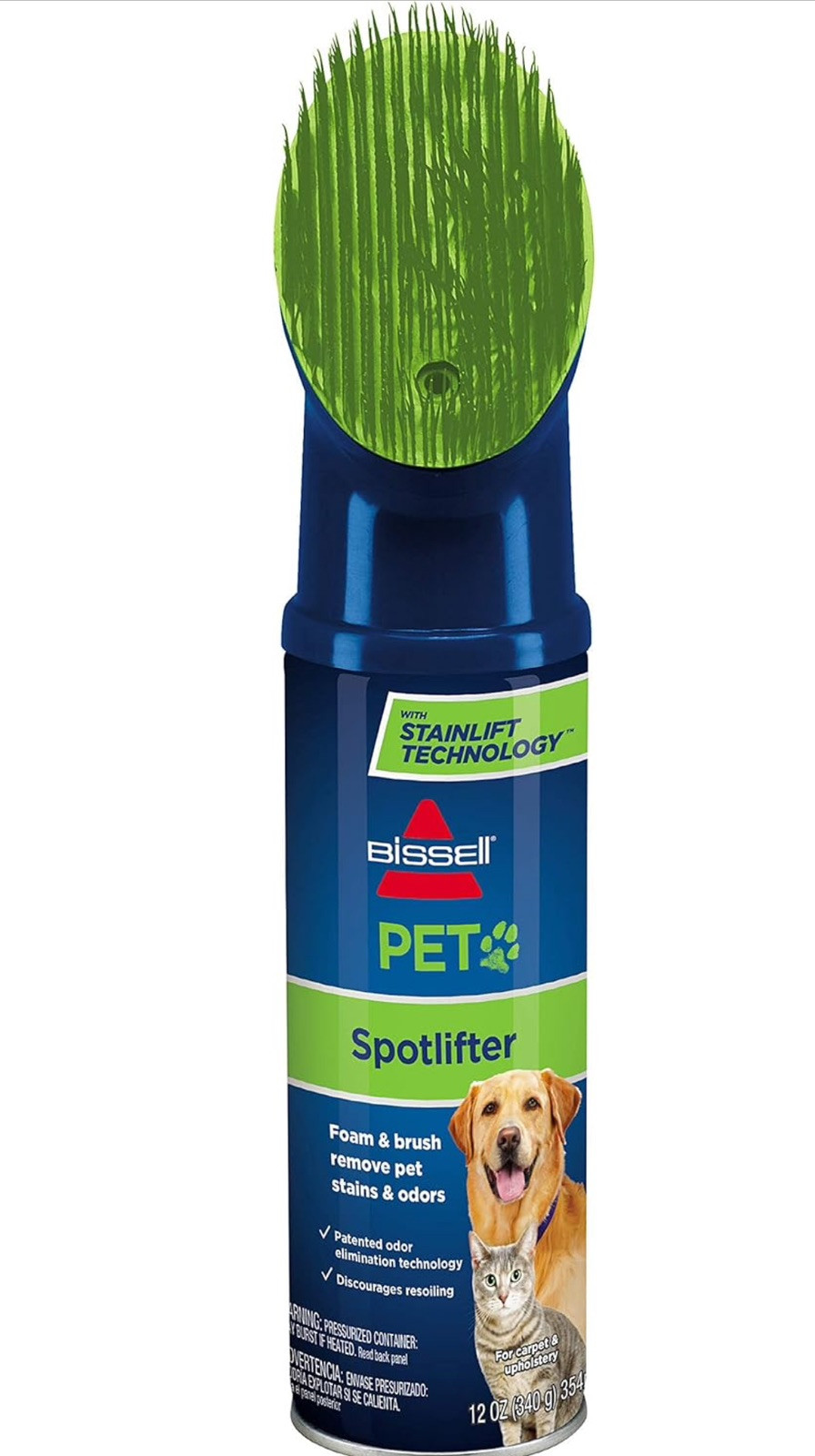Bissell 12 Oz Pet Spotlift Foaming Carpet Cleaner with Brush Head-image