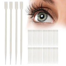 50pcs Double Head Eyelash Perming Applicator Plastic Eye Lash Curling