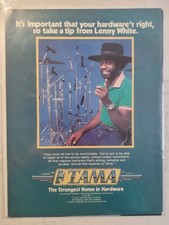 Vintage TAMA Drums w/ LENNY WHITE Advertisement Modern Drummer Magazine