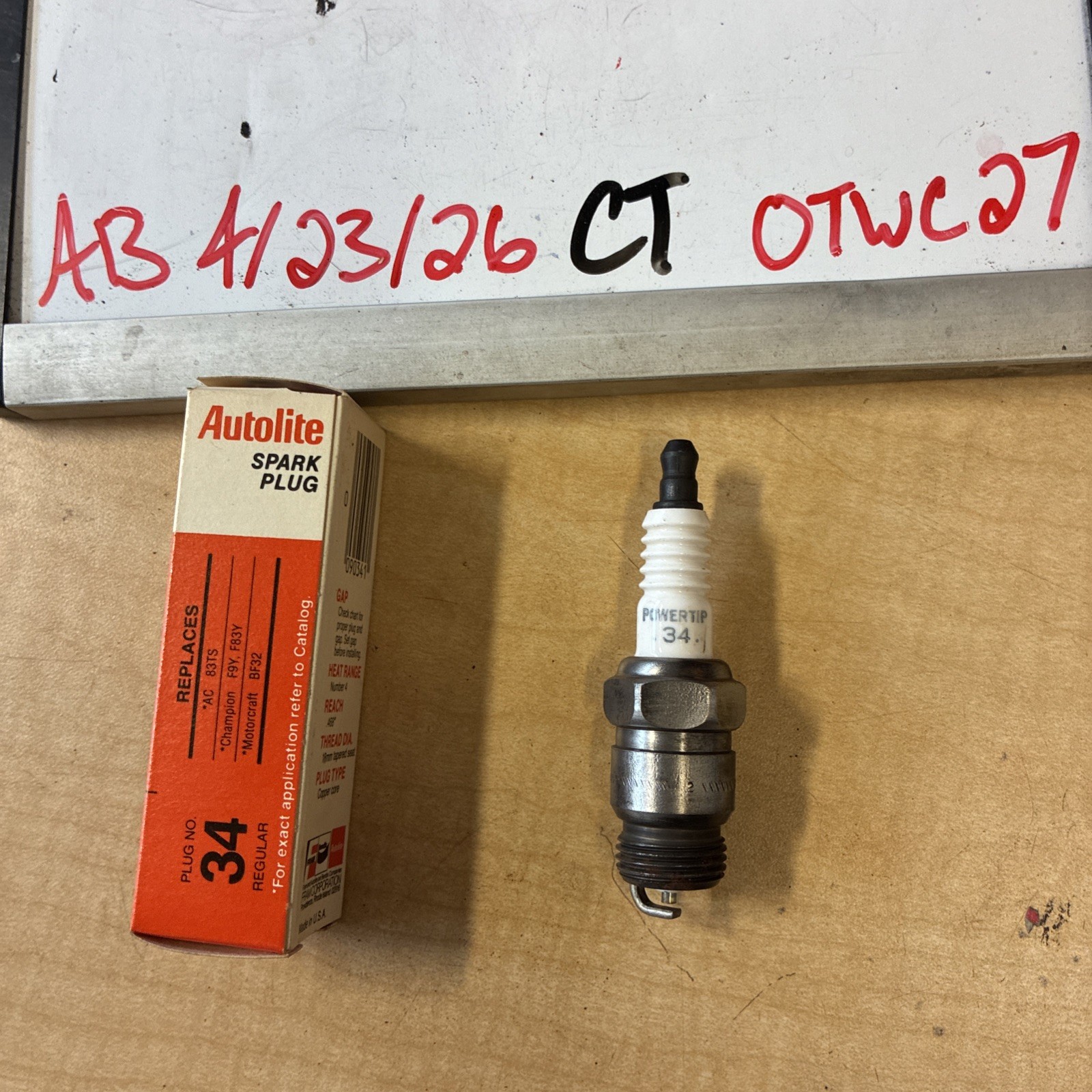 Autolite 34 Spark Plug - Heat Range 4 - Sold Individually Champion F9Y, F83Y