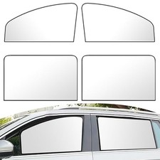 Car Side Window Full Shading Design Sunshade, Sun Protection Heat 4 PCS Silver