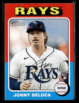 2024 Topps Heritage #427 Jonny DeLuca Rookie Card Tampa Bay Rays