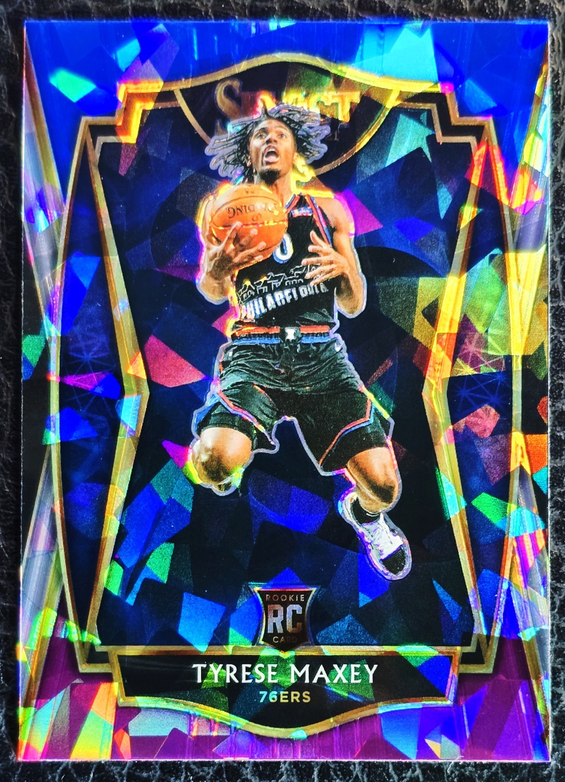2020 TYRESE MAXEY SELECT RC #174 PREMIERE LEVEL BLUE WHITE PURPLE ICE MINT 💎🔥