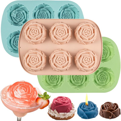Rose Silicone Mold, 18 Cavity Large Rose Flower Silicone Mold for Handmade Soap