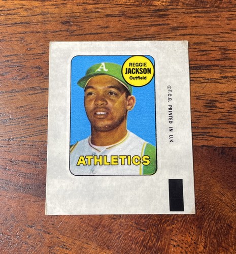 Reggie Jackson 1969 Topps Decals card