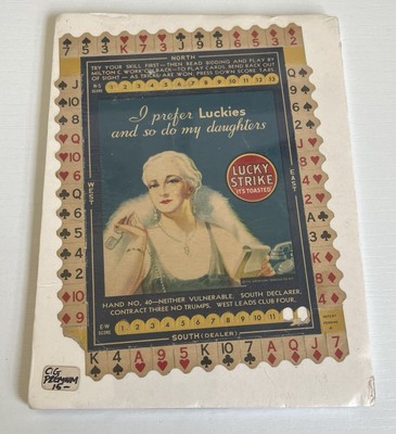 1950s Vtg Lucky Strike Cigarettes Ad, ''I prefer Luckies and so do my daughters''