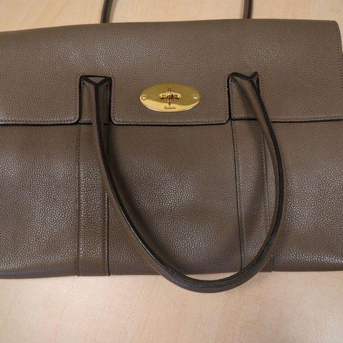 Borsa a mano Mulberry Bayswater in pelle marrone roccia postino autentica dal Giappone - Foto 23 di 24