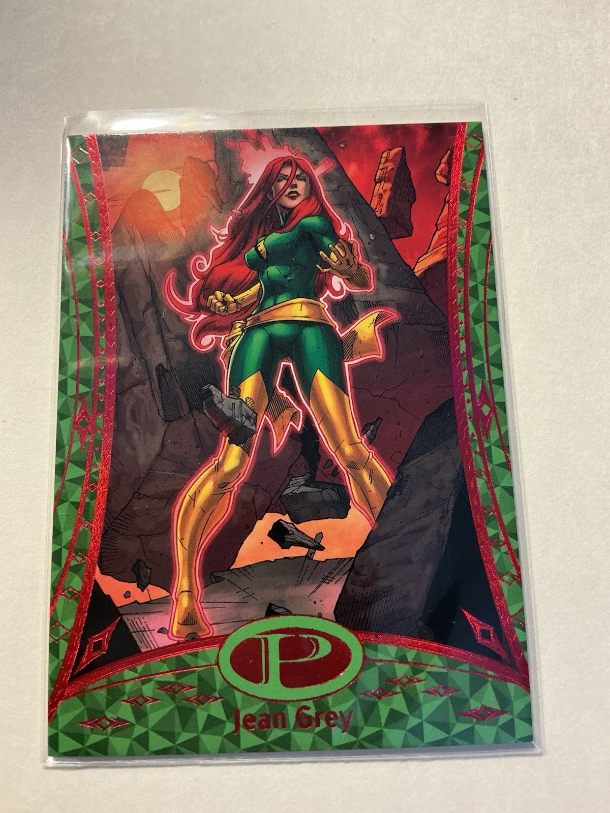 2014 Marvel Premier Trading Cards RED SPECTRUM PARALLEL 1 OF 1 #14 Jean Grey