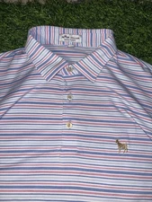 Peter Millar Summer Comfort Polo Shirt Mens M Golden Goat The Players Club TPC