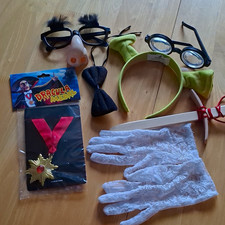 One Size Multicoloured Fancy Dress Accessories Set Lace Gloves Halloween Vampire