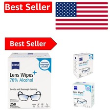 Convenient 250 Count Lens Cleaning Wipes - Safe for All Lens Types, 70 Alcohol