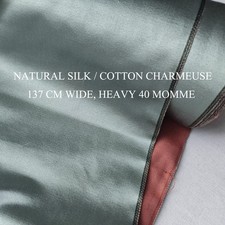 Heavy Silk Material 54''Wide 40 momme Natural Silk Cotton Satin Charmeuse Fabric