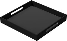 Acrylic Serving Tray 12x12 Inches -Spill Proof- Decorative Tray Organiser for Ot