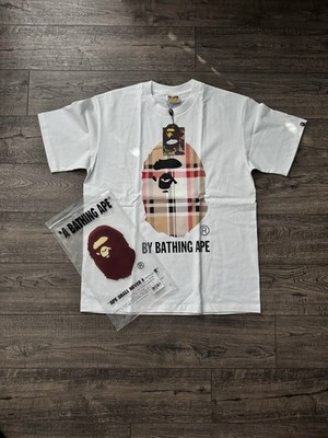 BAPE Check By Bathing Ape Tee  White/Beige 