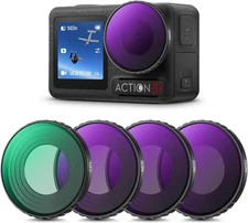 ND PL Filter Kit Compatible with DJI Osmo Action 5 Pro/Osmo Actioin 4, 4Pack CPL