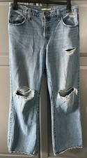 Levi's Premium Baggy Boot Ladies Destroyed Jeans W29 L33