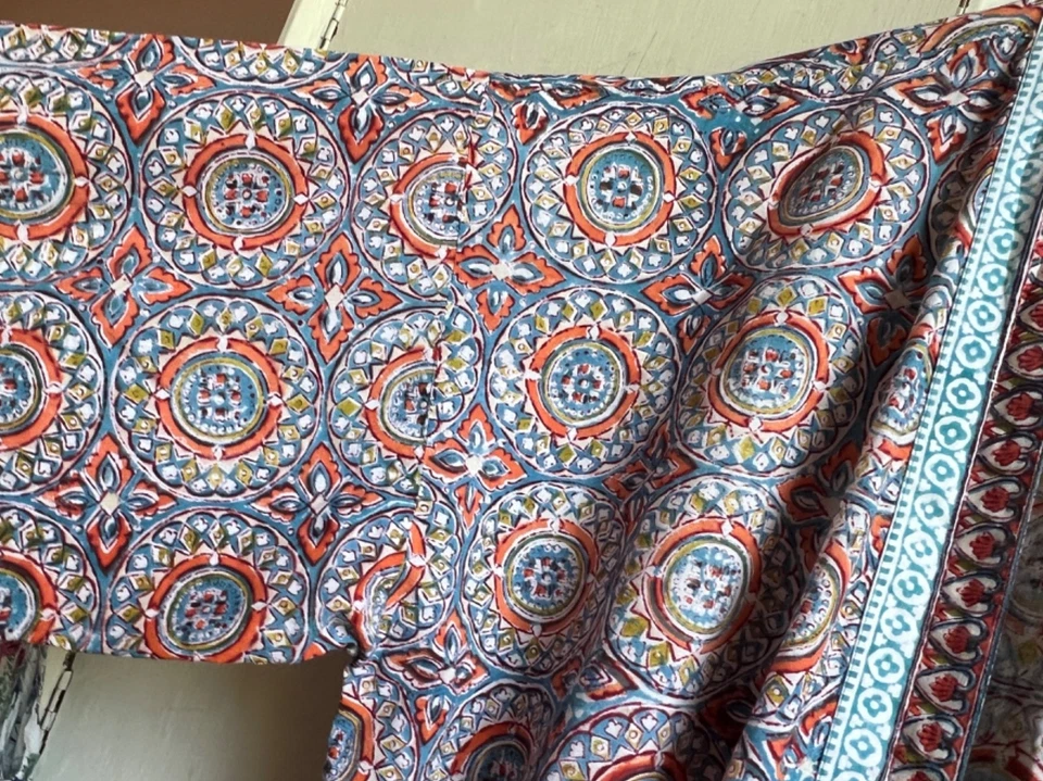 ✫ Fab * ANOKHI * цветной ручной блок печати индийский хлопок кимоно куртка O/S✩ - Изображение 3 из 4