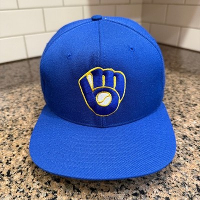 Vgt 90s Milwaukee Brewers New Era Pro Model Snapback Hat M/L Dupont Visor USA