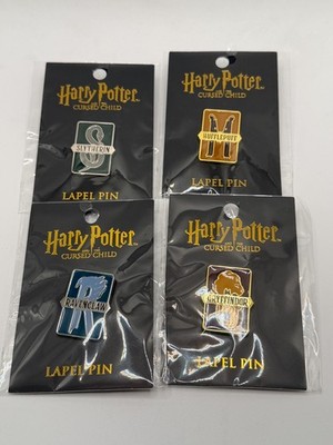 Harry Potter and the Cursed Child Full Set 4 Hogwarts House Lapel Pin Broadway