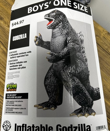 Godzilla Inflatable Halloween Costume Children Kids Youth One Size by Rubies Boy