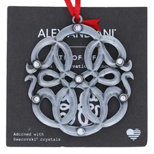 NEW Alex and Ani Swarovski Crystal Path of Life Symbol Ornament Silver Toned