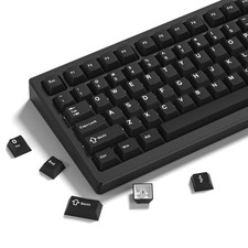 Womier Double Shot PBT Keycaps Set 138 Keys, Cherry Profile Custom Black